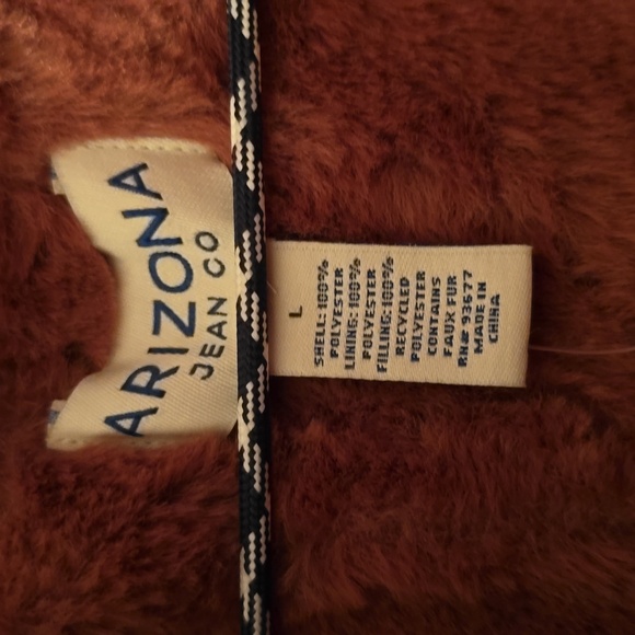 ARIZONA JEAN CO WOMEN'S JUNIORS WINTER BERRY HOODED COAT SIZE LARGE - Picture 7 of 15